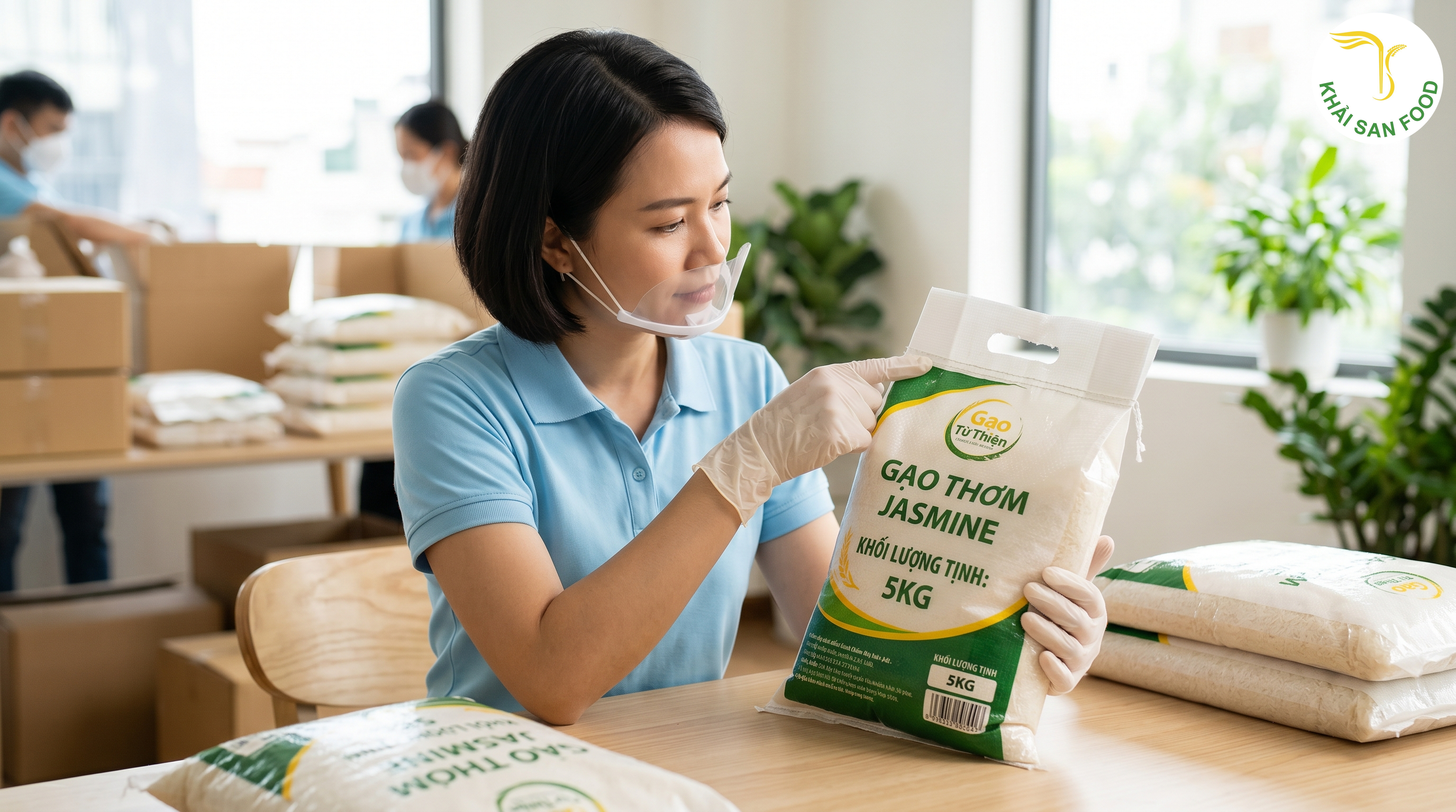 3. Cách kiểm tra bao bì và quy cách đóng gói bao gạo từ thiện 3. Cách kiểm tra bao bì và quy cách đóng gói bao gạo từ thiện