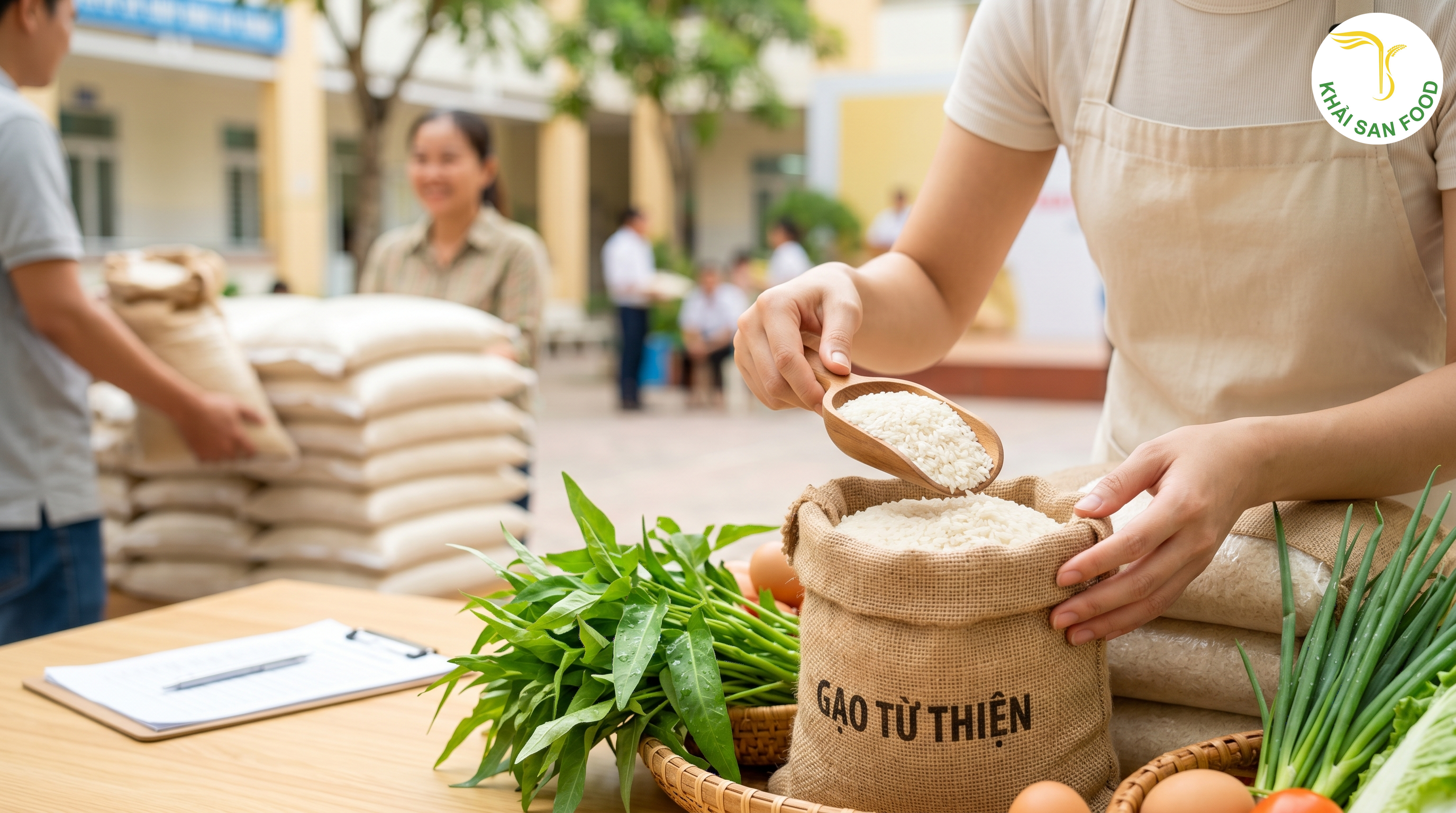 Đánh giá qua hình ảnh gạo từ thiện và quy trình giao nhận