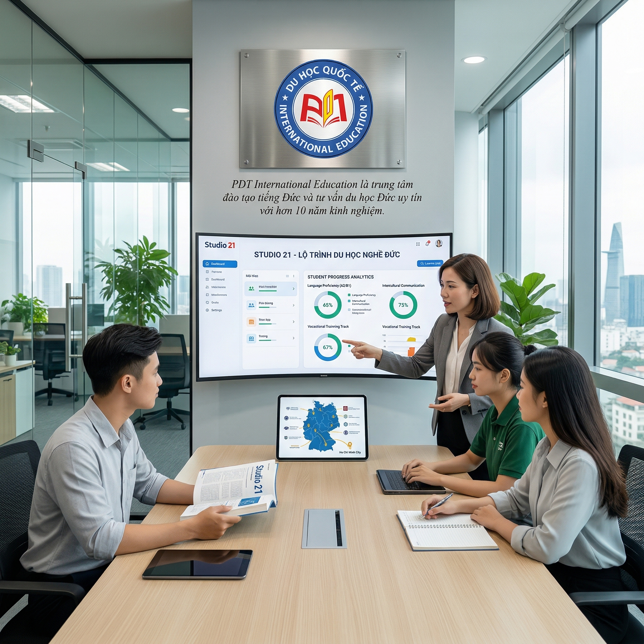 Lộ trình dùng giáo trình tiếng đức studio 21 đi du học nghề