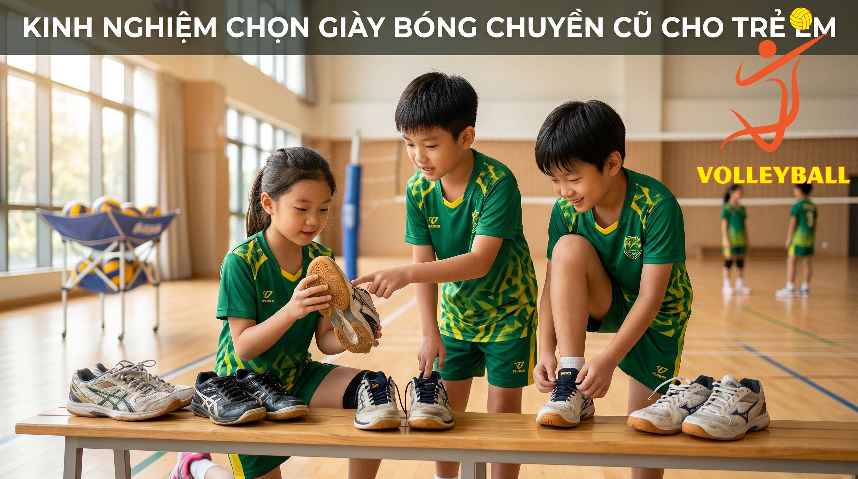 Kinh nghiệm chọn giày bóng chuyền cũ cho trẻ em