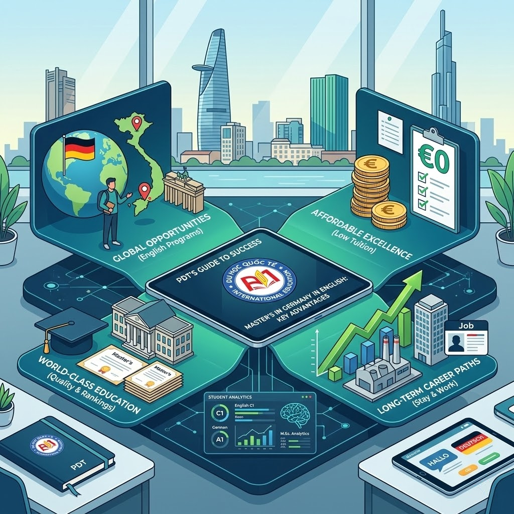 Lộ trình học thạc sĩ ở đức bằng tiếng anh giá rẻ