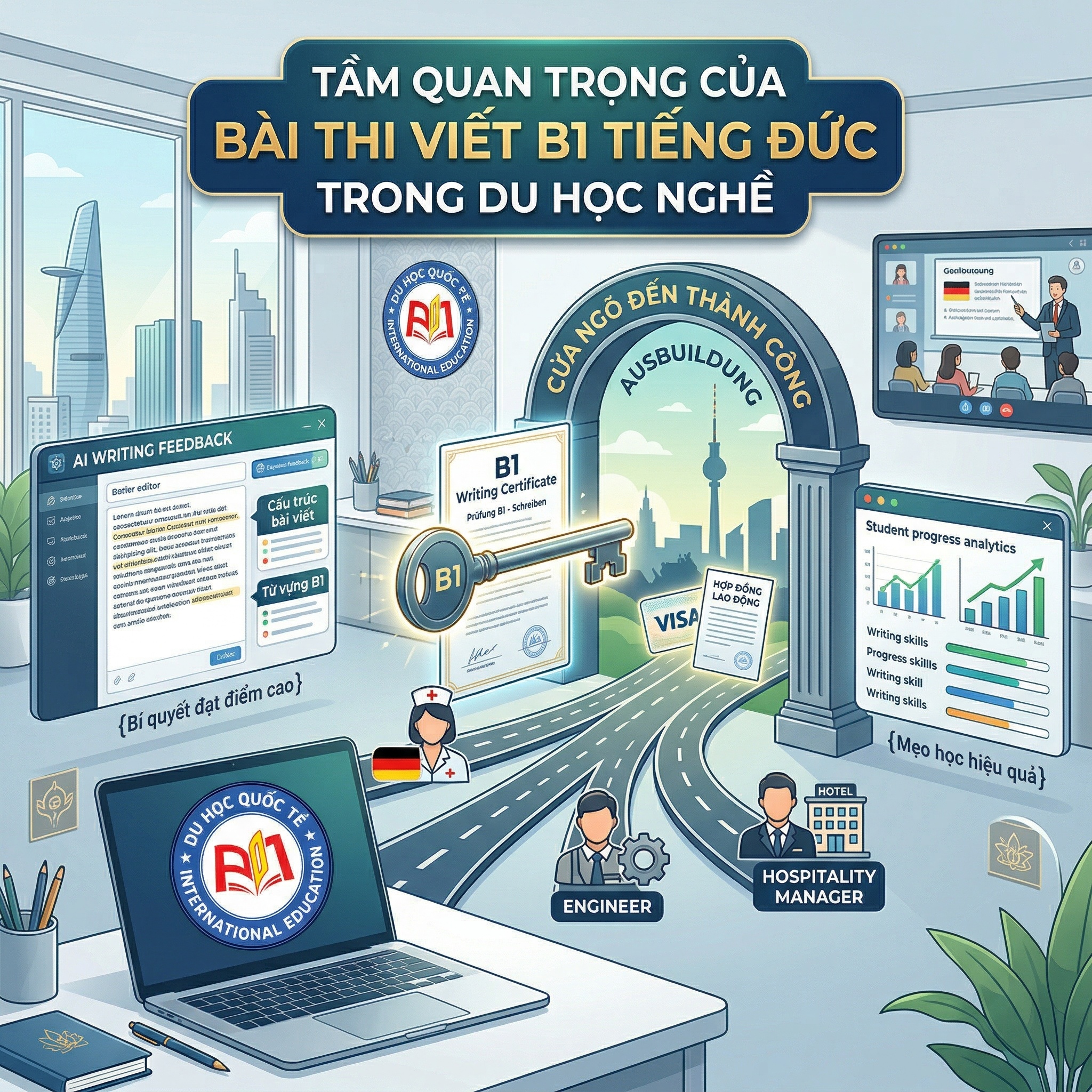 Bí quyết bài thi viết b1 tiếng đức đạt điểm cao