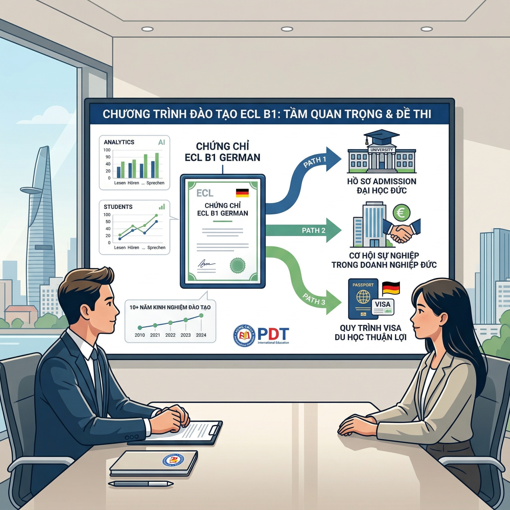Cấu trúc đề thi viết b1 tiếng đức mới nhất