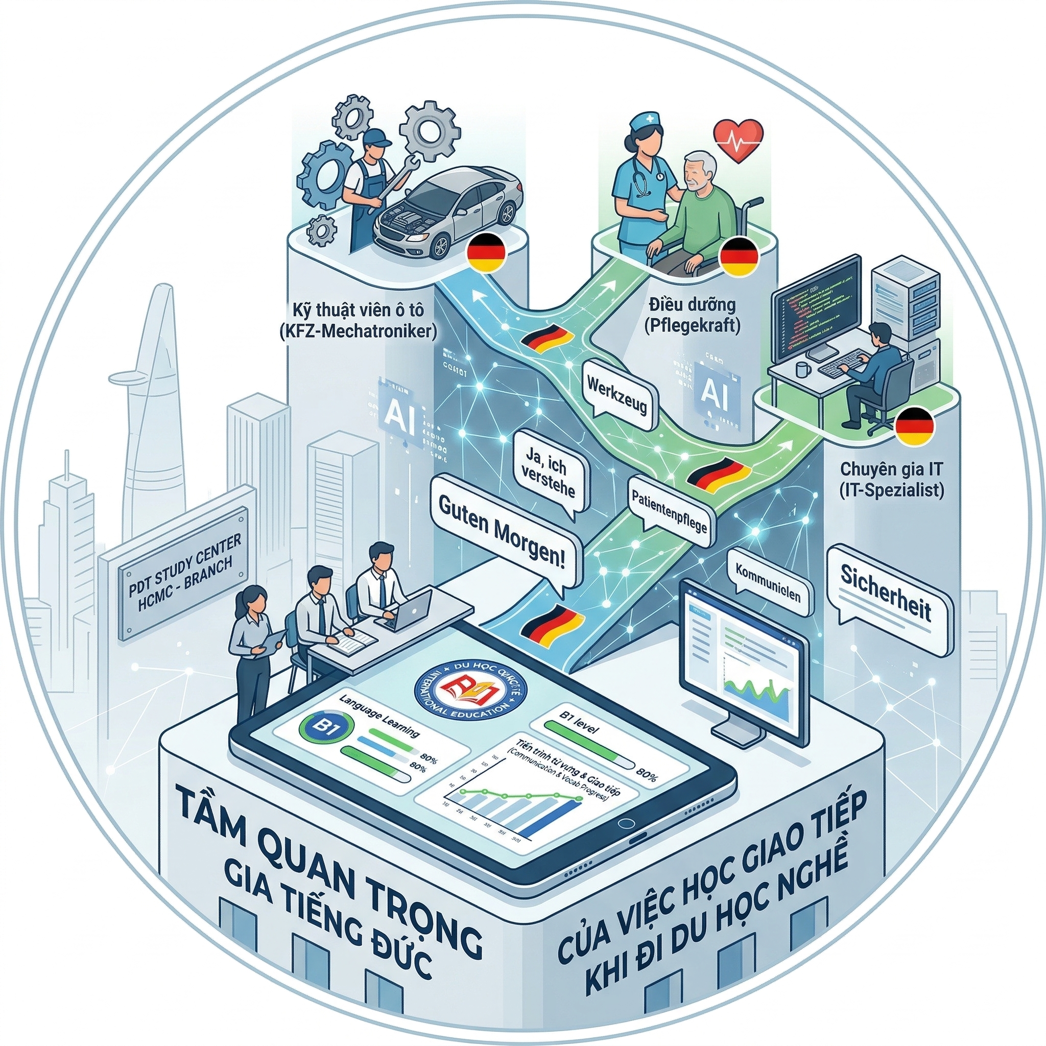 Lộ trình giao tiếp tiếng đức thành thạo