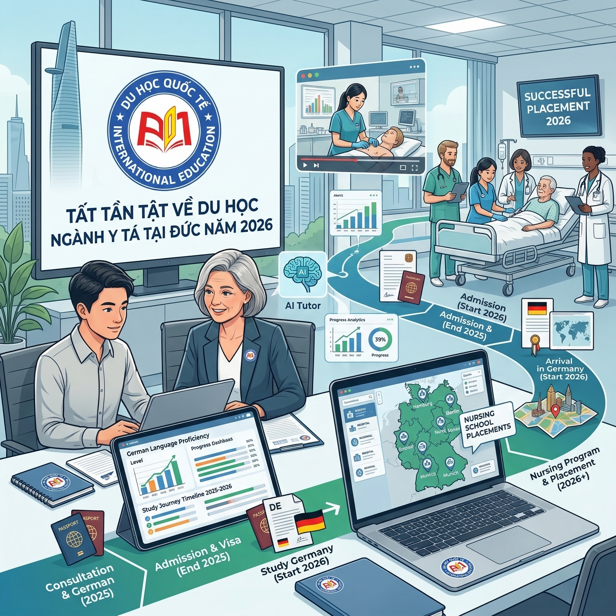 Bí quyết du học ngành y tá tại đức mới nhất